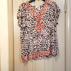 Flowy leopard boutique blouse XXL